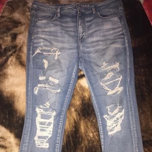 American Eagle High Waisted Ripped Jeggings